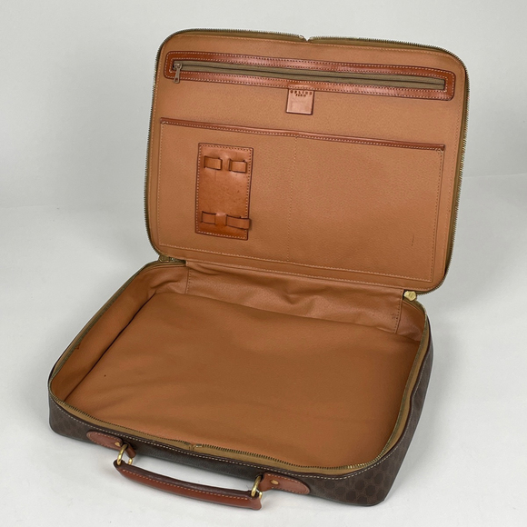 Celine Macadam Pattern Business Bag Coated Canvas Brown - Picture 7 of 7